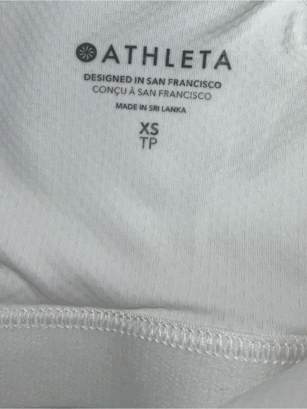 Athleta Elation V Neck Long Line Sports Bra Cup A-C white - Picture 7 of 9